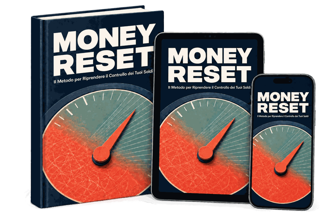 La guida Money Reset su libro, tablet e smartphone